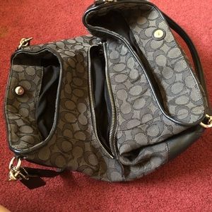 Coach leather and canvas bag
